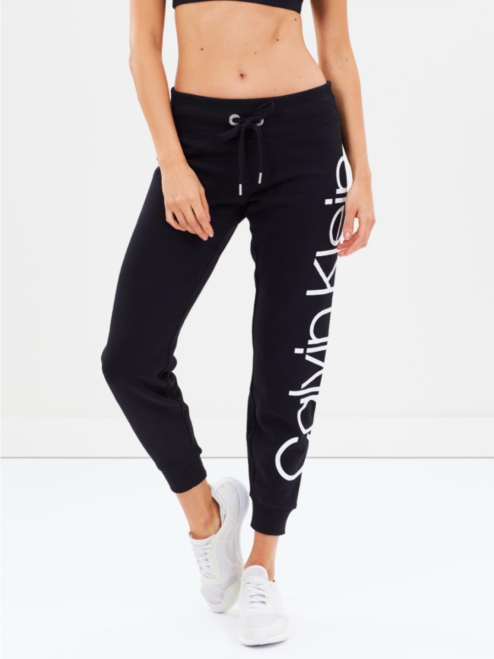 Calvin Klein Performance Black Logo Jogger Pants Womens Medium